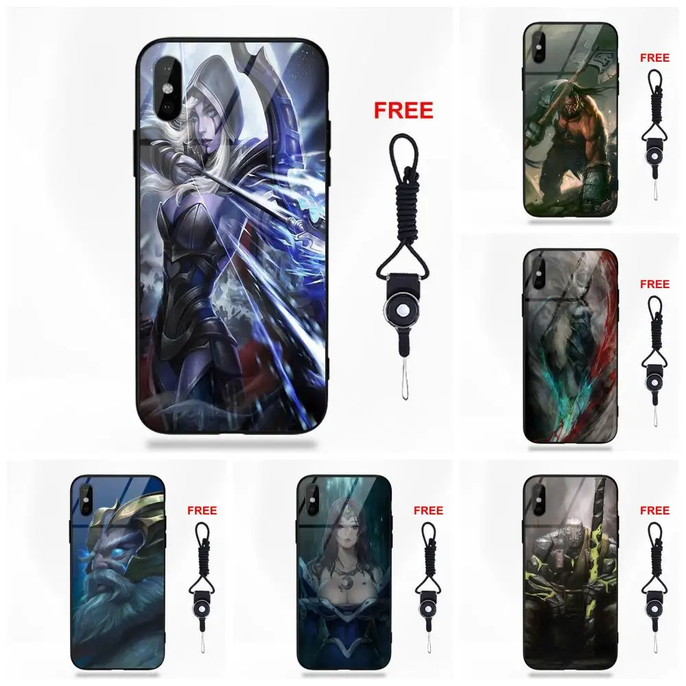 Dota 2 для Apple iPhone 5 5C 5S SE 6 S 7 8 плюс X XS Max XR красивый СИЛИКОН ТПУ оправа закаленное