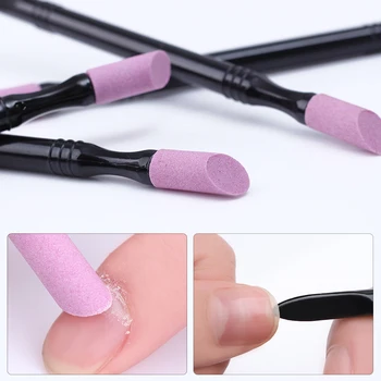 

1 Pc Dual End Black Quartz Scrubs Stone Cuticle Stick Pen Cuticle Nail Art Pusher Spoon Cut Nail Pusher Manicuring Care Tools