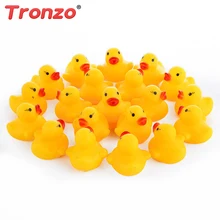 Tronzo 10 шт./компл. детские игрушки для ванной желтые резиновые утки для купания в комнате Веселая игра для воды игра для новорожденных игрушечные утята для ванны для детей