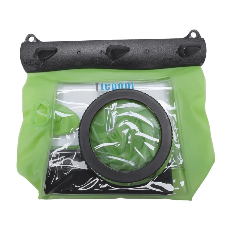 

Slr Camera Waterproof Case 5D3 For Canon 6D 5D2 700D For Nikon Underwater Camera Housing Case Diving Waterproof Dry Bag—Green