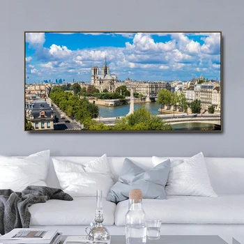 

Notre Dame de Paris Scenery Canvas Painting & Calligraphy Poster Print Living Room House Wall Decor Art Home Decoration Picture