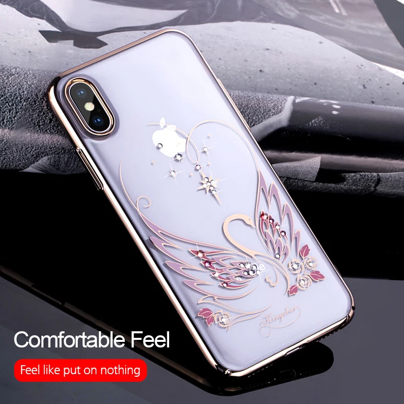 KINGXBAR чехол для iPhone 10 роскошные стразы кристаллы от Swarovski X Funda Strass| |