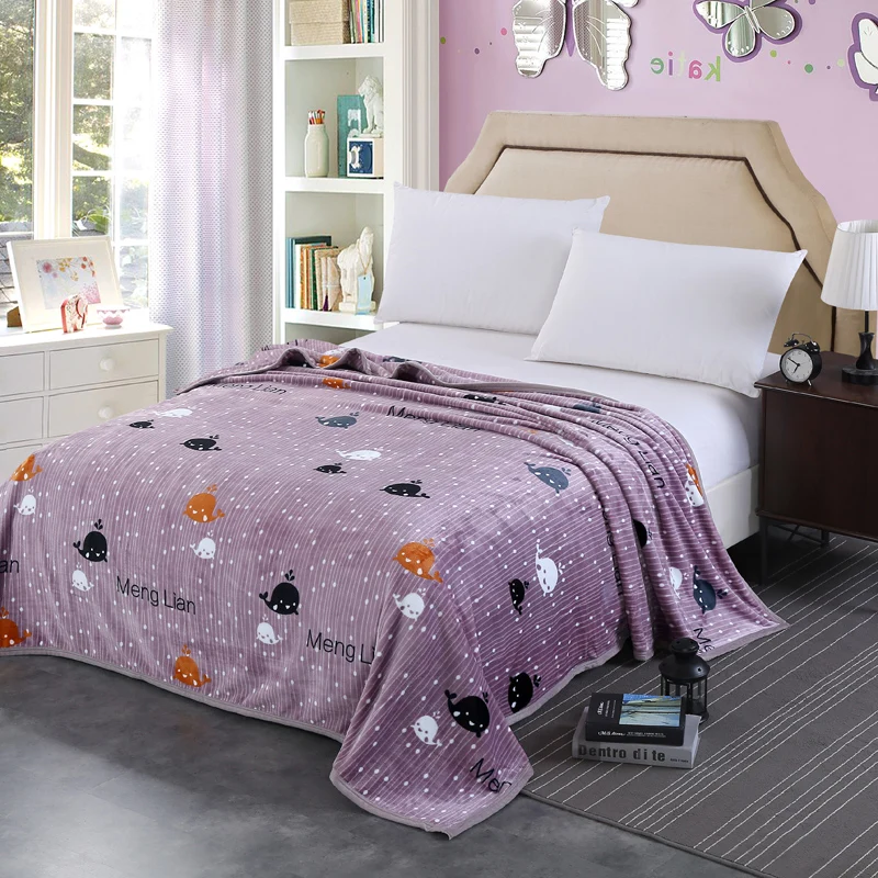 Purple Bedding Kids Blankets for Beds Throw Blanket Winter Blankets for