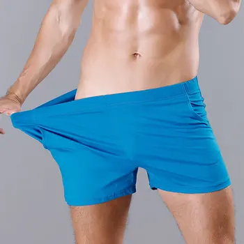 

Men's Boxers Cotton Underwear Loose with Elastic Waistband Shorts Summer calzoncillo hombre Men Sleep Home Underpants