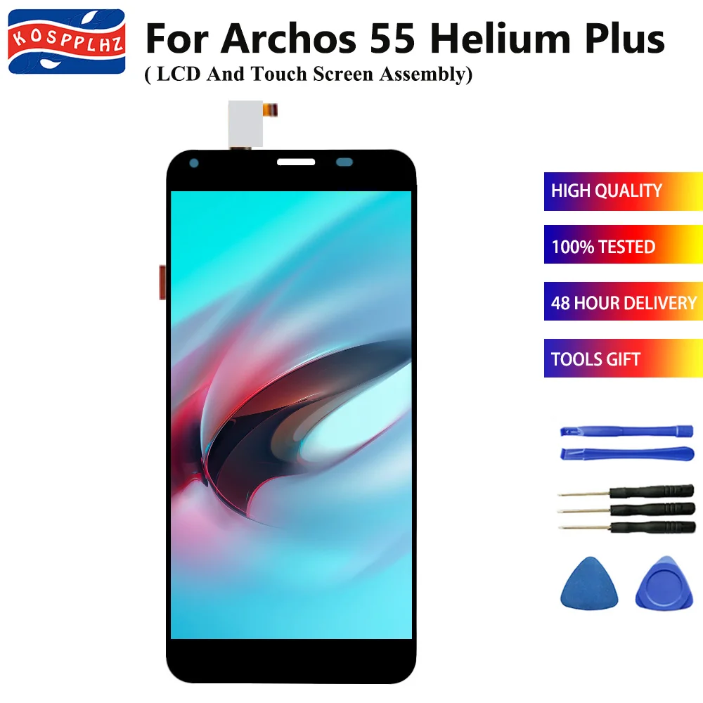 

100% Tested For Archos 55 Helium Plus LCD Display Touch Screen Digitizer Assembly Replacement 5.5" Cell Phone Parts + tools