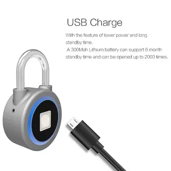

Smart Electronic Fingerprint Lock Waterproof AntiTheft Security Digital Padlock Bluetooth Door Lock mobile phone APP unlocking