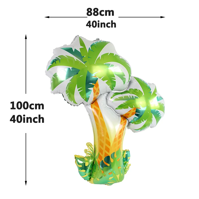 Тематический динозавр фольгированные шары джунгли Вечеринка День Рождения украшения дети ребенок мальчик поставки - Цвет: Palm tree