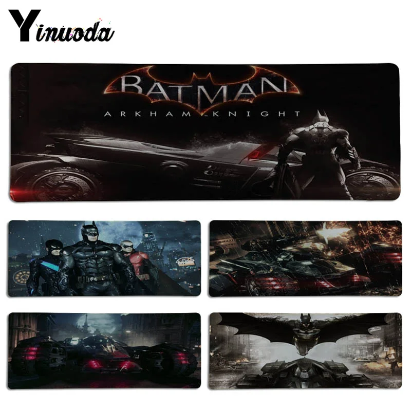 Yinuoda Винтаж Прохладный Бэтмен Arkham Knight коврик для мыши геймер играть коврики Размеры для 30x70 см 30x90 см резиновая прямоугольник Мышь коврики