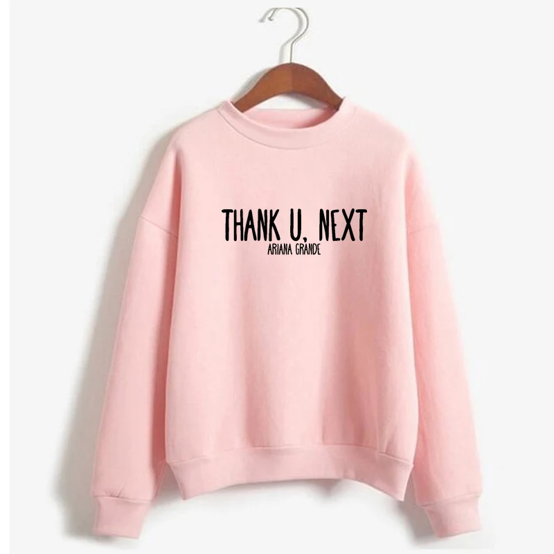  Ariana Grande thank u next sweatshirt women casual letter print jumpers Thank you next Seven Rings 