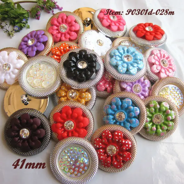 

20pcs 41mm Mixed color large buttons for decoration sewing shoes craft decorative accessories shank