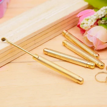 

New Gold Color Folding type Earwax Earpick Cleaner Ear Spoon Ear Pick Portable Ear Wax Removal Tools