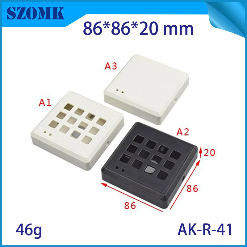 

10 pcs, 86*86*20mm abs plastic enclosure for electronics reader sensor housing szomk RFID plastic box pcb design junction box