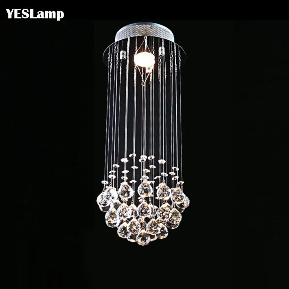 

Modern Crystal Ceiling Light Fixture Spiral Crystal Lamp Crystal Transparent color 85-265V for Aisle Hallway Porch Staircase