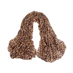 Пикантные леопардовые шарфы Лидер продаж Модные Длинные шаль с леопардовым рисунком женский шифоновый шарф Обёрточная бумага держать