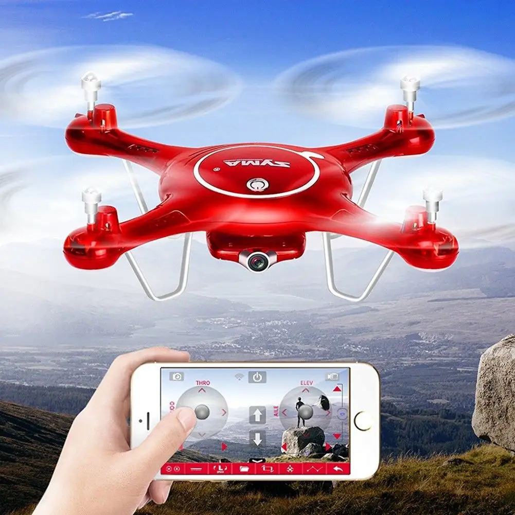 X5UW Wi Fi FPV системы 2,4 ГГц Quadcopter Drone мобильный телефон удерживающий клип управление самолета с HD камера полета игрушечные лошадки для детей