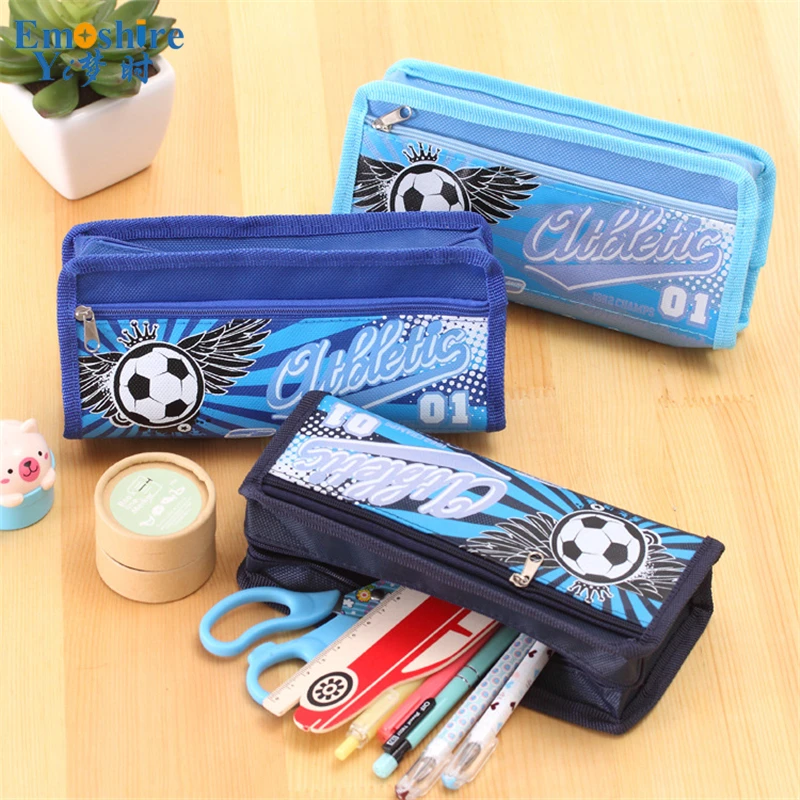 New Arrival Large Capacity Football Pattern Pencils Case Pencils Box
