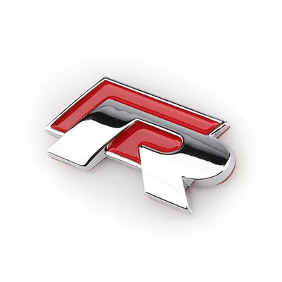 Задняя хромированная металлическая красная R линия значок эмблема наклейка для VW Golf Jetta Passat Volkswagen