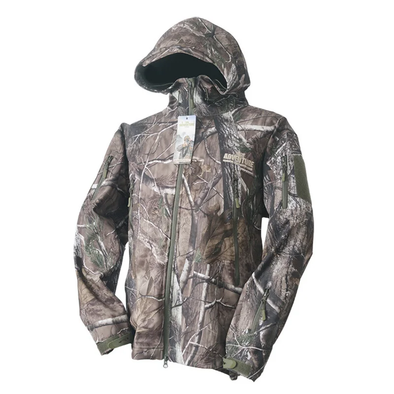 2019 de Primavera de otoño de los hombres de camuflaje táctica al aire libre Camping montañismo tiroteo Trekking traje de caza chaqueta de Shell suave 2019 de Primavera de otoño de los hombres de camuflaje táctica al aire libre Camping montañismo tiroteo Trekking traje de caza chaqueta de Shell suave