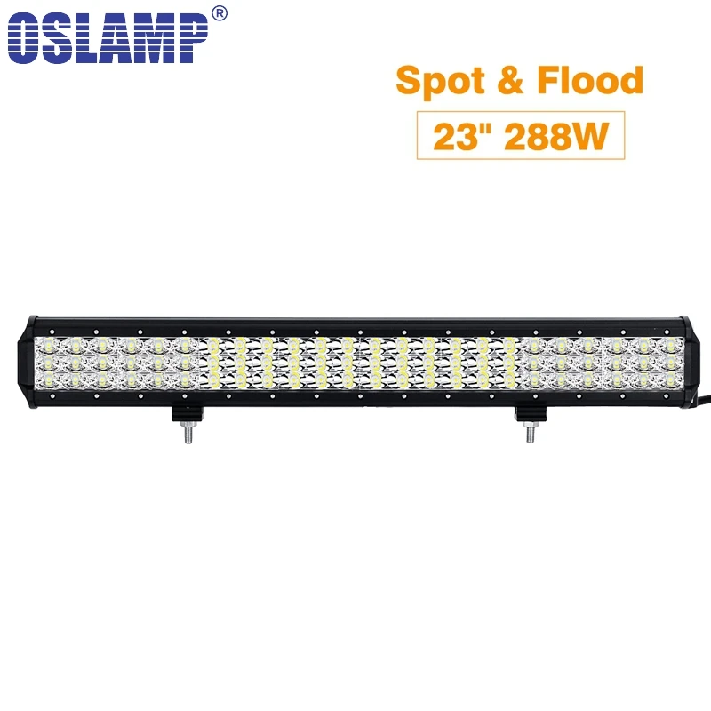 

Oslamp Work Light 23inch 288W Triple Row LED Light Bar Offroad Combo Beam 12v 24v For 4x4 4WD SUV ATV RZV Trailer Truck LED Bar