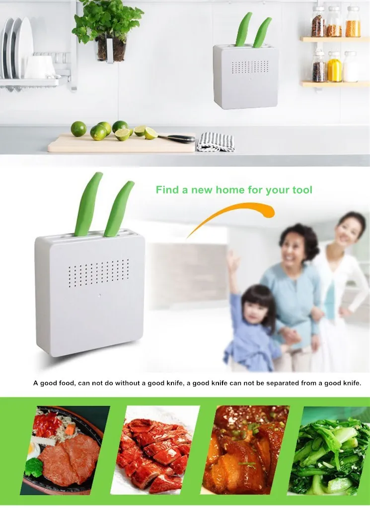 HOMETREE креативные подставки для ножей для хранения кухонных принадлежностей скрытые Пластиковые Многофункциональные держатель для кухонных приборов ножевая стойка H410