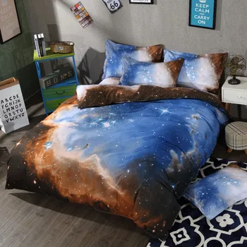 

Galaxy 3D Bedding Set Universe Outer Space Themed Galaxy Print Bedlinen Duvet cover & pillow CASE
