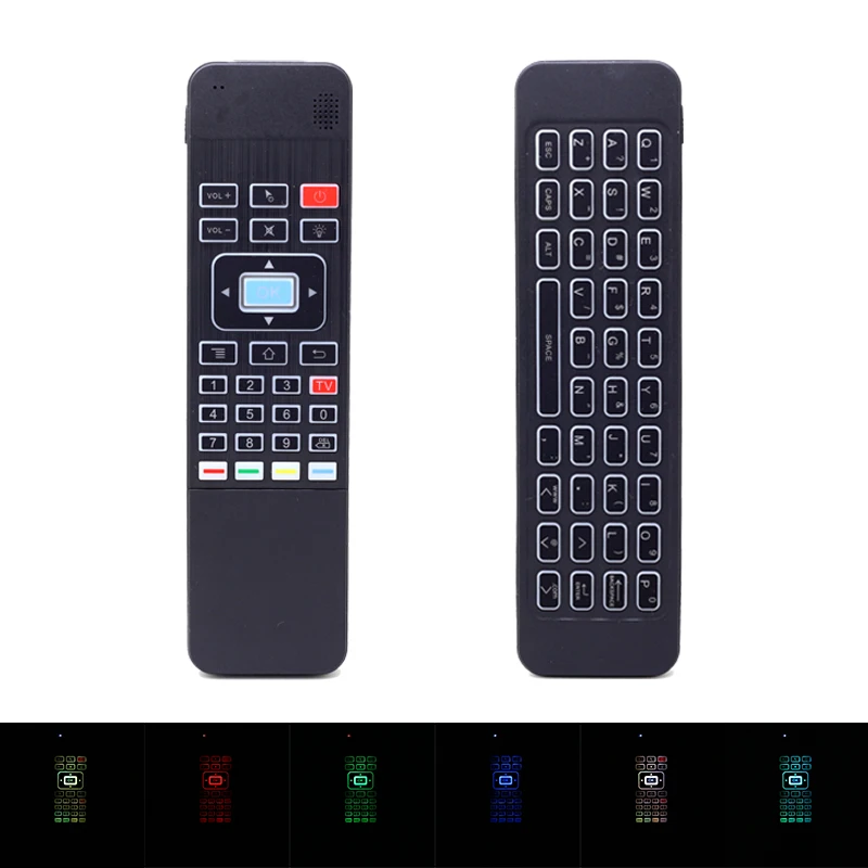 

P3 Colorful RGB Backlit 2.4G Mini Wireless Keyboard Air Mouse for Android TV Box, Mini PC, Projectors, Laptops IR Learning