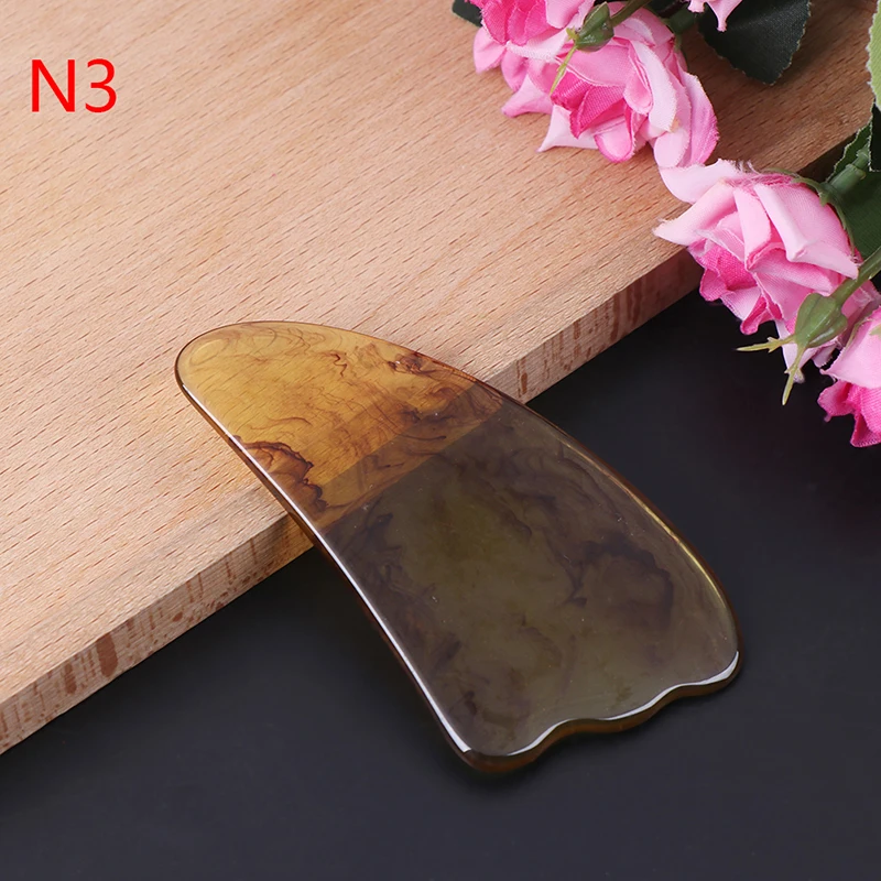 Натуральная доска гуаша для скрашивания лица Gua Sha спа массажный инструмент забота о здоровье красота акупунктурные точки пластины массажер 22 стиля - Цвет: Золотой