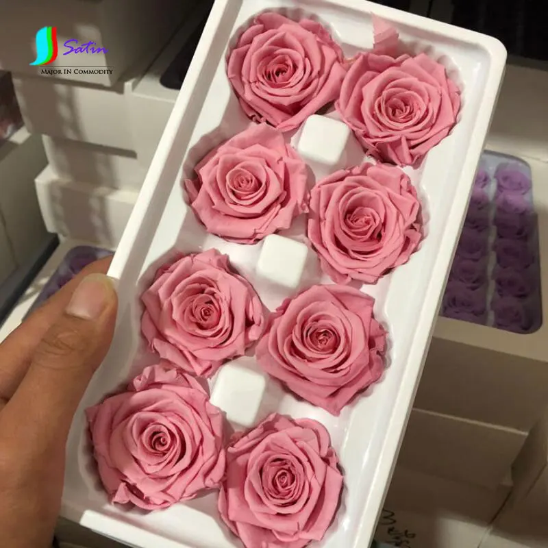 DIY никогда не выцветает Цветок многоцветный день рождения сушеный цветок Роза