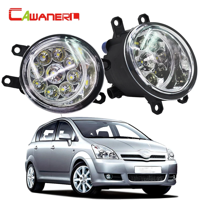 

Cawanerl 2 X H8 H9 H11 Car LED Light Bulb Front Right + Left Fog Light DRL Daytime Running Light For Toyota Corolla Saloon Verso