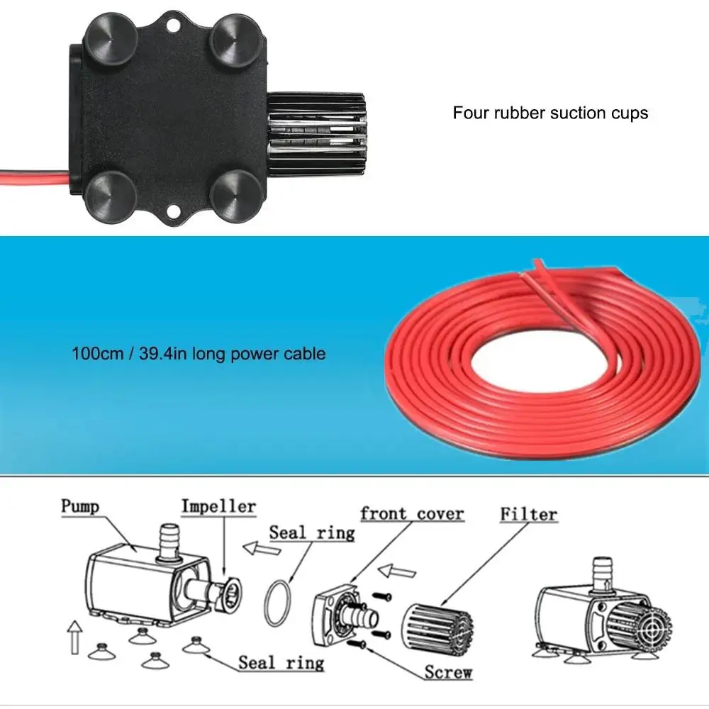 DC 12V 5W 240L/H Микро Мотор Sin Escobillas насос для Agua Sumergible Acuario Tanque De Peces Bomba|Наборы полива| |