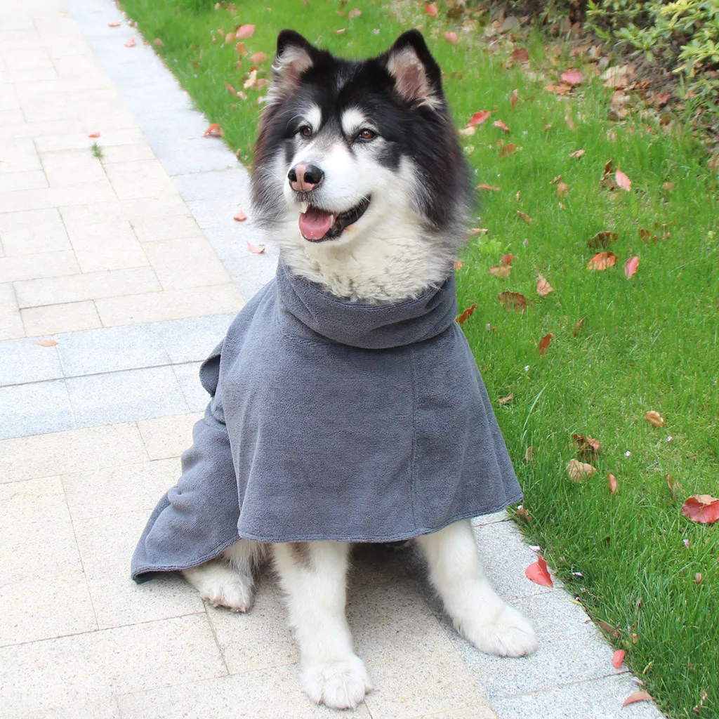 Dog Thick Microfiber Cat Dog Bath Towel Absorbent Pet Cloak Bathrobe Classic Rapid water absorption High-quality new 628