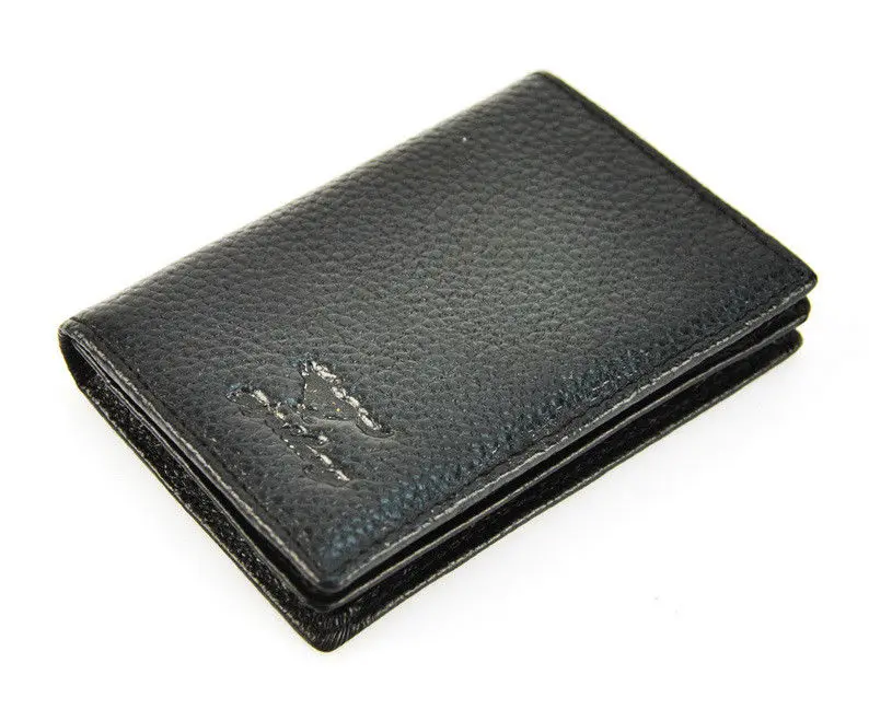 

Genuine Real Cow Leather Business Card Holder Wallet Name Credit Card Case Wallet Thin Small Purse