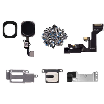 

7pcs/set For iPhone 6 6s 6 Plus full set screws + home button key + ear speaker + front camera flex cable + metal bracket