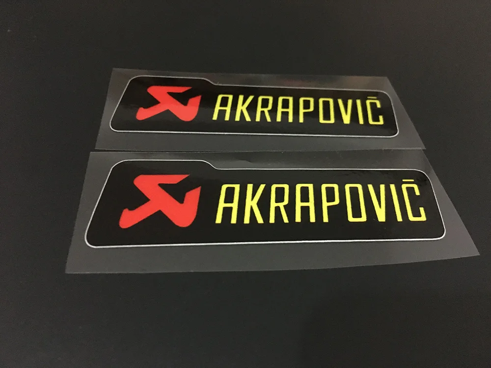 

1Pair Reflective 3M Waterproof Motorcycle Exhaust Pipe Stickers&Decals Helmet Logo Stickers AKRAPOVIC
