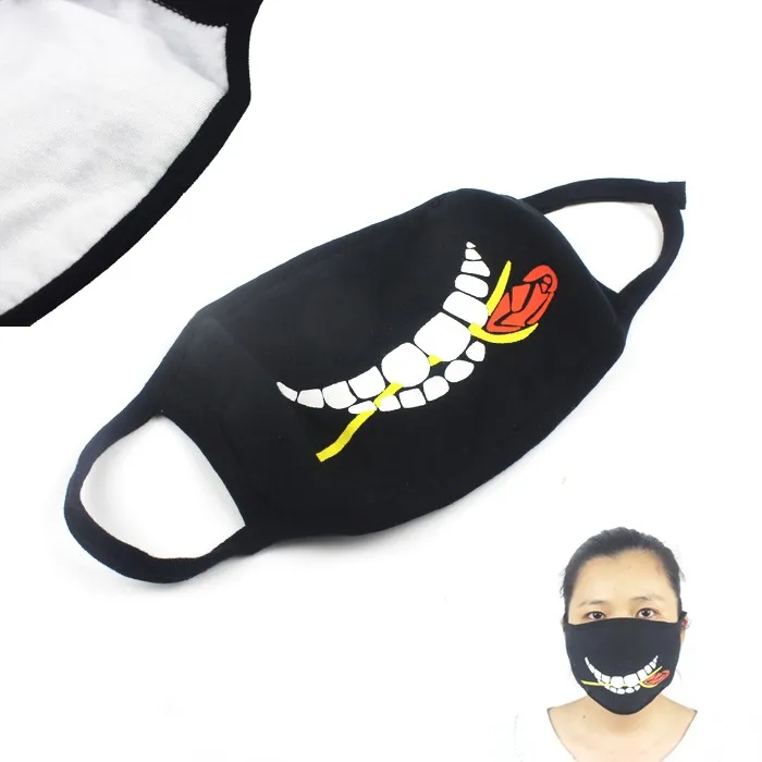 Маска черная маска клоунские маски Kpop Masker для лица пылезащитные маски милые корейские рот анти щит Ciclismo марля хлопок ткань Mascarillas