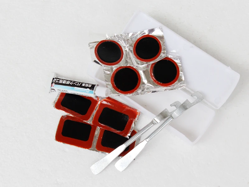 

Portable Brand New Bike Bicycle Flat Tire Repair Kit Tool Set Kit Patch Rubber Portable Fetal With Case Box