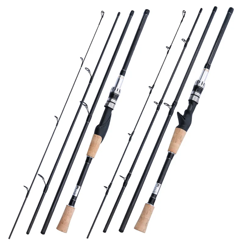 

Lure Fishing Rod 4 Section Power Carbon Fiber Spinning Casting Travel Rod Fishing Tackle ZJ55