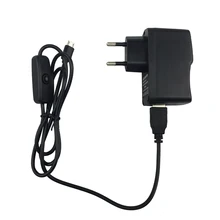 Raspberry pi 2 Power charger plug Micro USB adapter + Switch button Cable EU US UK For Raspberry pi zero for Xiaomi mobile