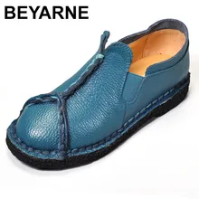 BEYARNE/; женские туфли на плоской подошве из натуральной кожи; Модные женские лоферы ручной работы; женская повседневная обувь; женская обувь на плоской подошве
