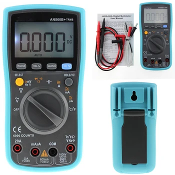 

Auto Ranges Ammeter Multimeter LCD Backlight Digital Multimeter AC/DC Current Voltage Resistance Frequency Temperature Tester