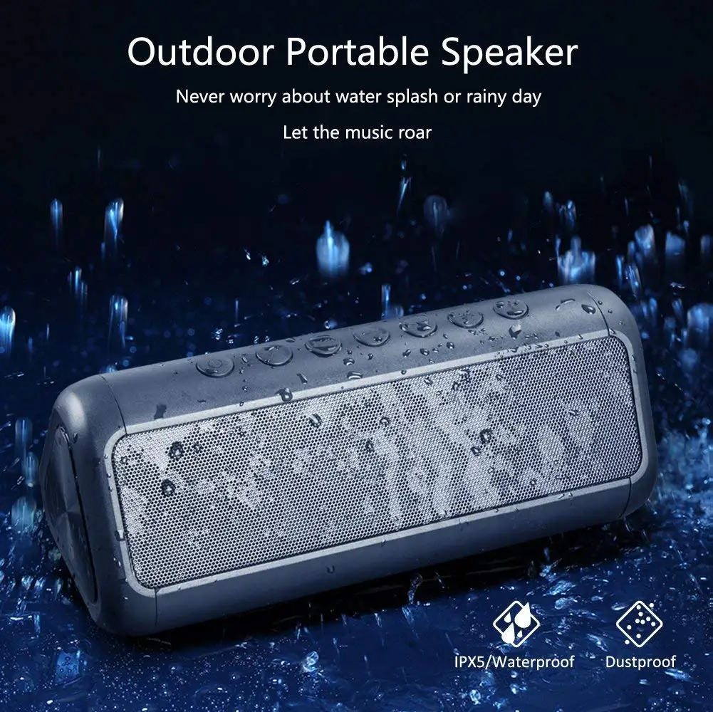 Солнечная энергия 12 Вт портативный Bluetooth динамик Бас Сабвуфер 30 часов aux PC boombox