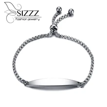 SIZZZ серебро/золото/розовое золото 10-23 см регулируемая Длинная цепочка модный стиль с 7,3 мм широкий выбор аксессуаров браслет из нержавеющей стали