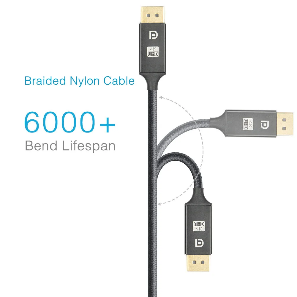 DisplayPort to HDMI Adapter(Male to Female) Support 4K@60Hz,DP to HDMI Cable for for HP, ThinkPad, AMD, NVIDIA Desktop06