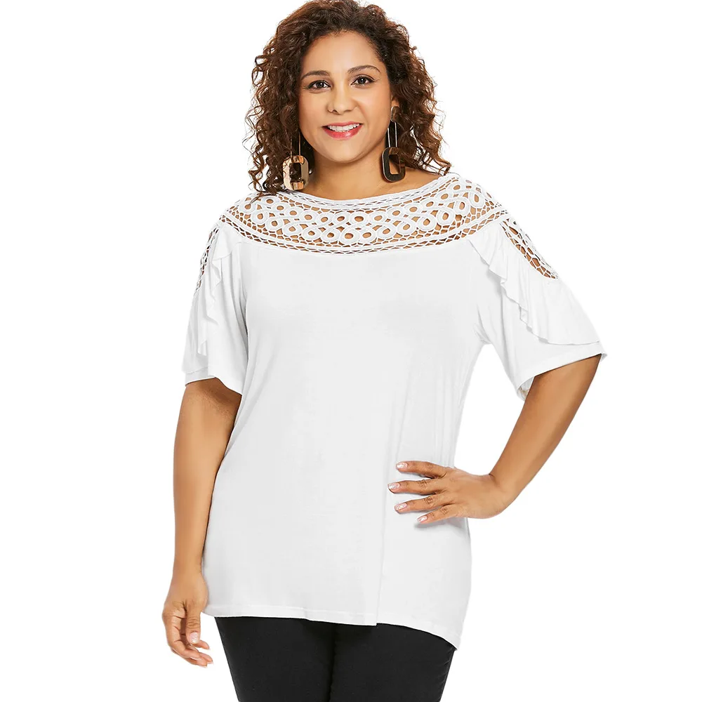 cut out plus size tops