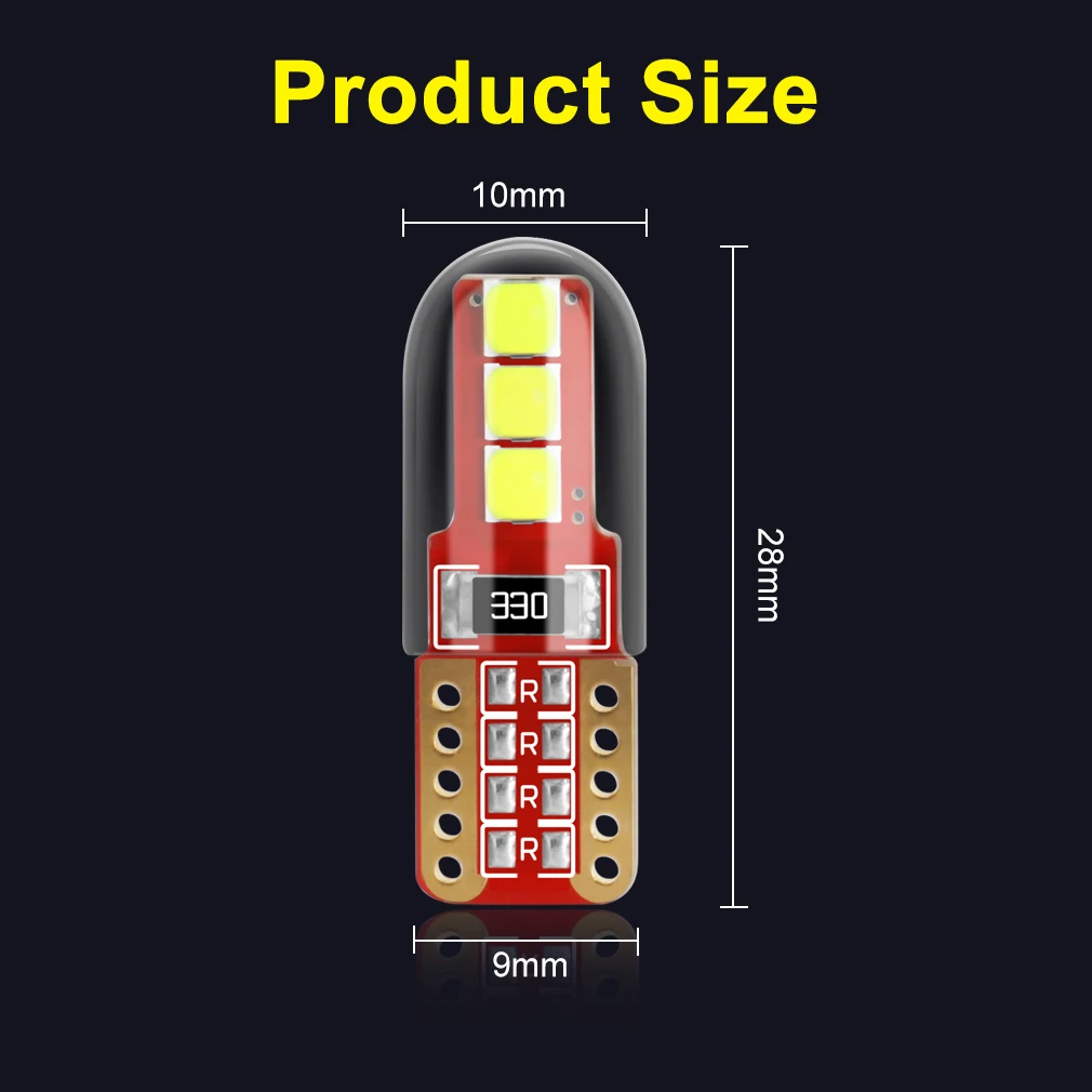 2 шт. T10 светодиодный W5W WY5W 501 168 3535 светодиодный чип супер яркий автомобиль Чтение купольные огни авто Габаритные лампы Клин габаритные лампы