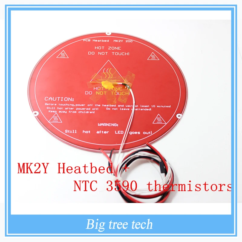 Детали для 3D-принтера PCB MK2Y heatкровать+ кабель+ Термисторы NTC с DuPont головкой алюминиевая кровать с подогревом диаметр с высоким качеством