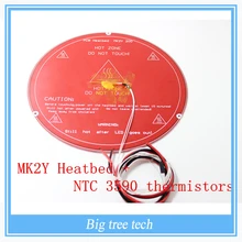 3D Printer Parts PCB MK2Y Heatbed + Cable + NTC Thermistors with DuPont head Aluminum Heated Bed Diameter with high quality