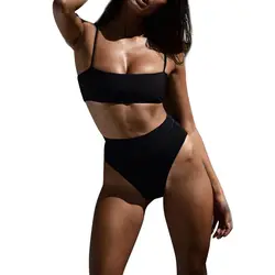 2019 сексуальный купальник бикини комплект Для женщин Купальник push up Бикини Высокая талия Soild провода бесплатно бразильский пляжное бикини