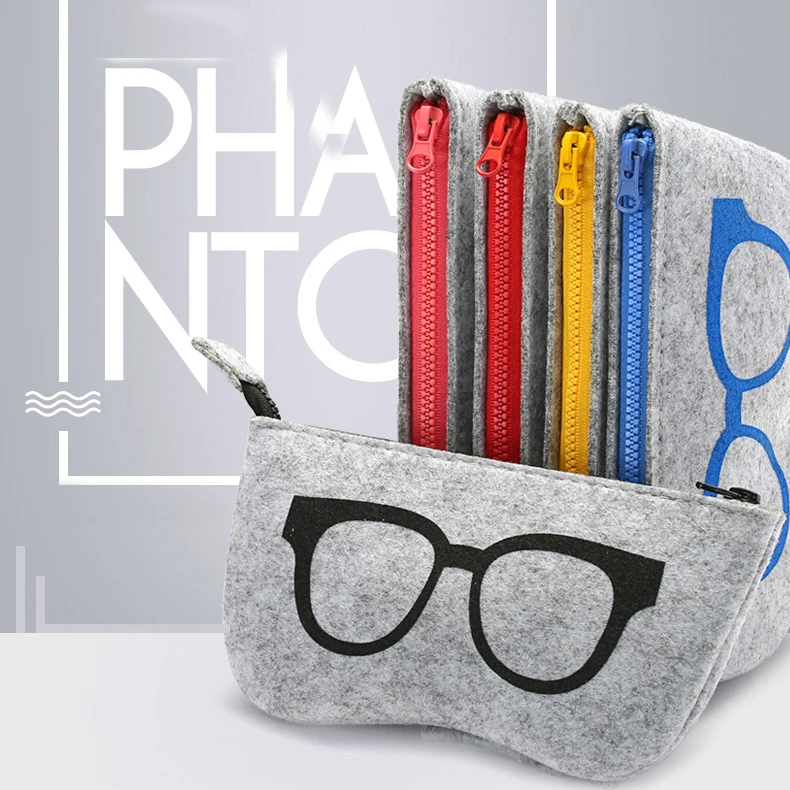 

GY fashion Colorful Women Sunglasses Case For Men Glasses Box Felt Sunglasses Bag Eyeglasses cases For Men Eyewear Accessorie