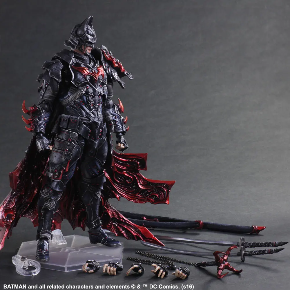 

26cm Batman Figure Timeless Bushido BAT Play Arts Kai Variant Play Art KAI PVC Action Figure Bat Man Bruce Wayne Doll Toys